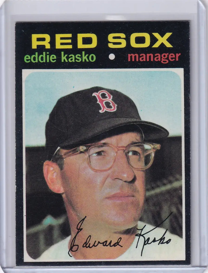 1971 Topps Baseball #31 Eddie Kasko - Boston Red Sox - Baseball Card Single