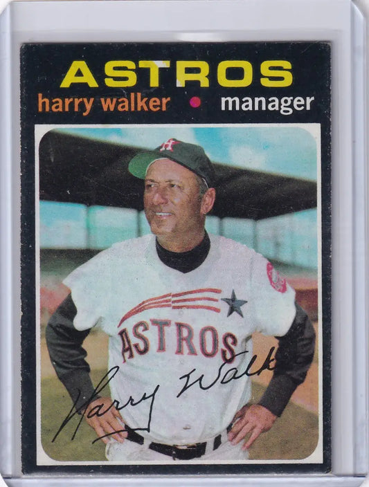 1971 Topps Baseball #312 Harry Walker - Houston Astros - Baseball Card Single