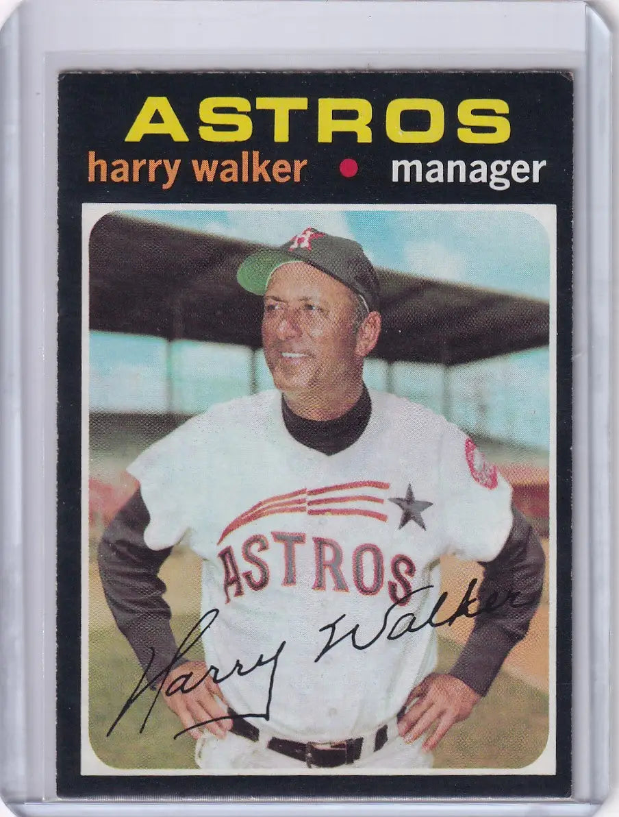 1971 Topps Baseball #312 Harry Walker - Houston Astros
