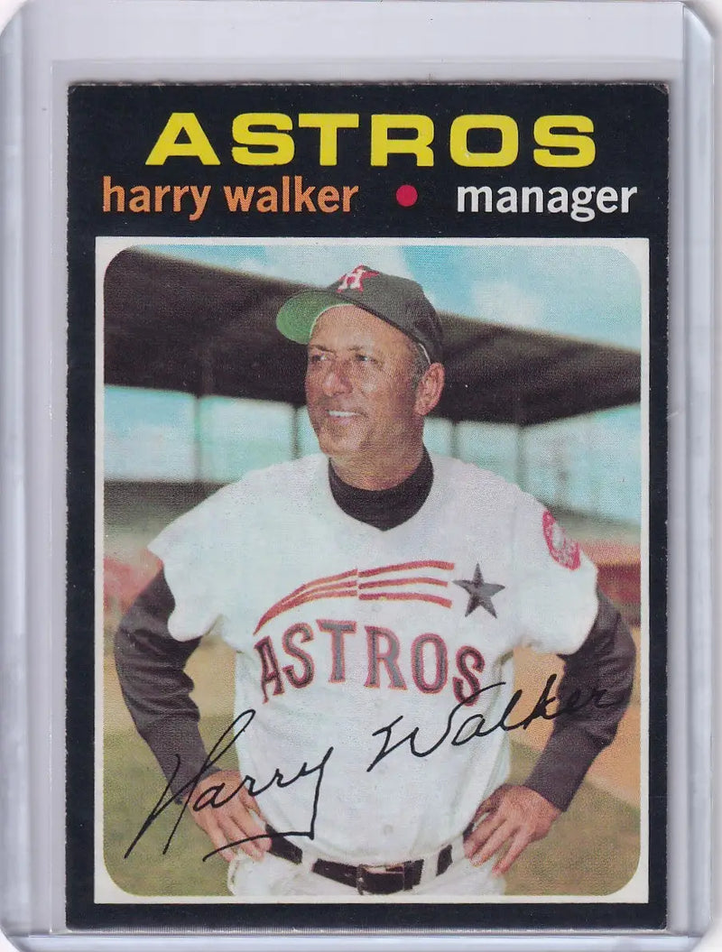 1971 Topps Baseball #312 Harry Walker - Houston Astros