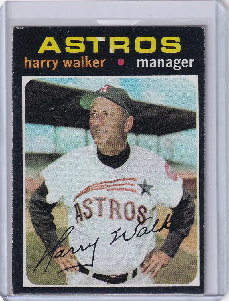 1971 Topps Baseball #312 Harry Walker - Houston Astros
