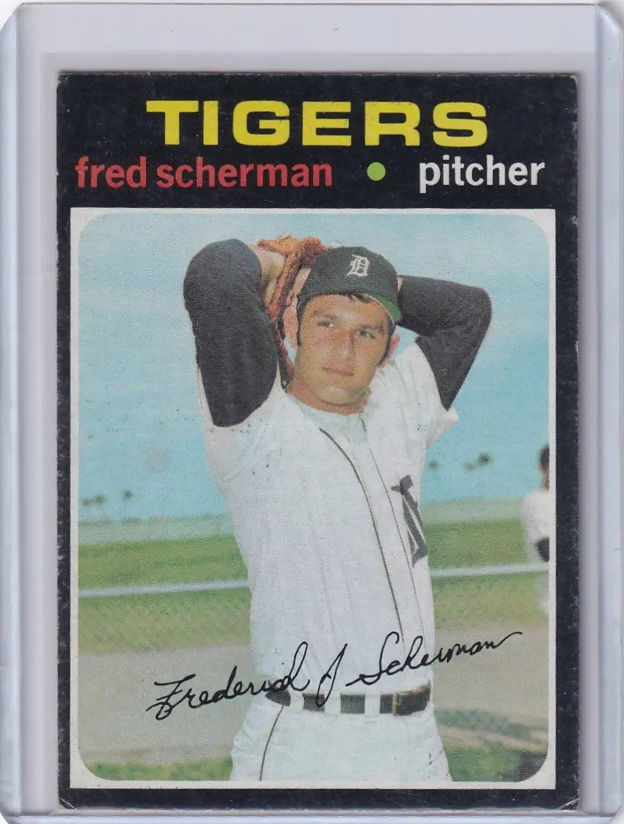 1971 Topps Baseball #316 Fred Scherman - Detroit Tigers RC