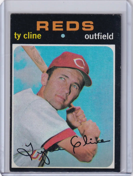 1971 Topps Baseball #319 Ty Cline - Cincinnati Reds - Baseball Card Single