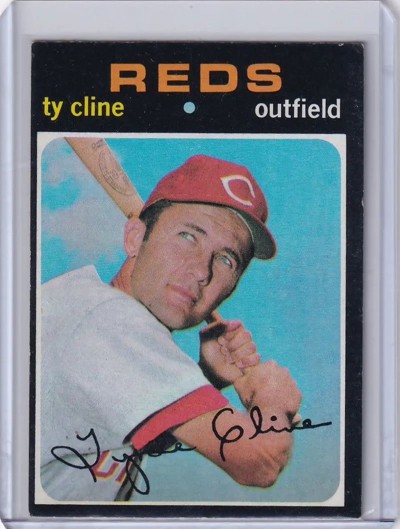 1971 Topps Baseball #319 Ty Cline - Cincinnati Reds - Baseball Card Single