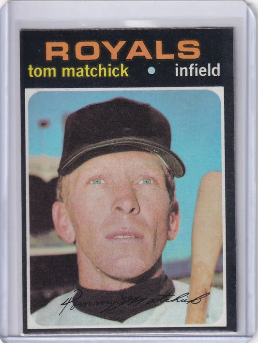 Tom Matchick Kansas City Royals baseball card from 1971 Topps Baseball set