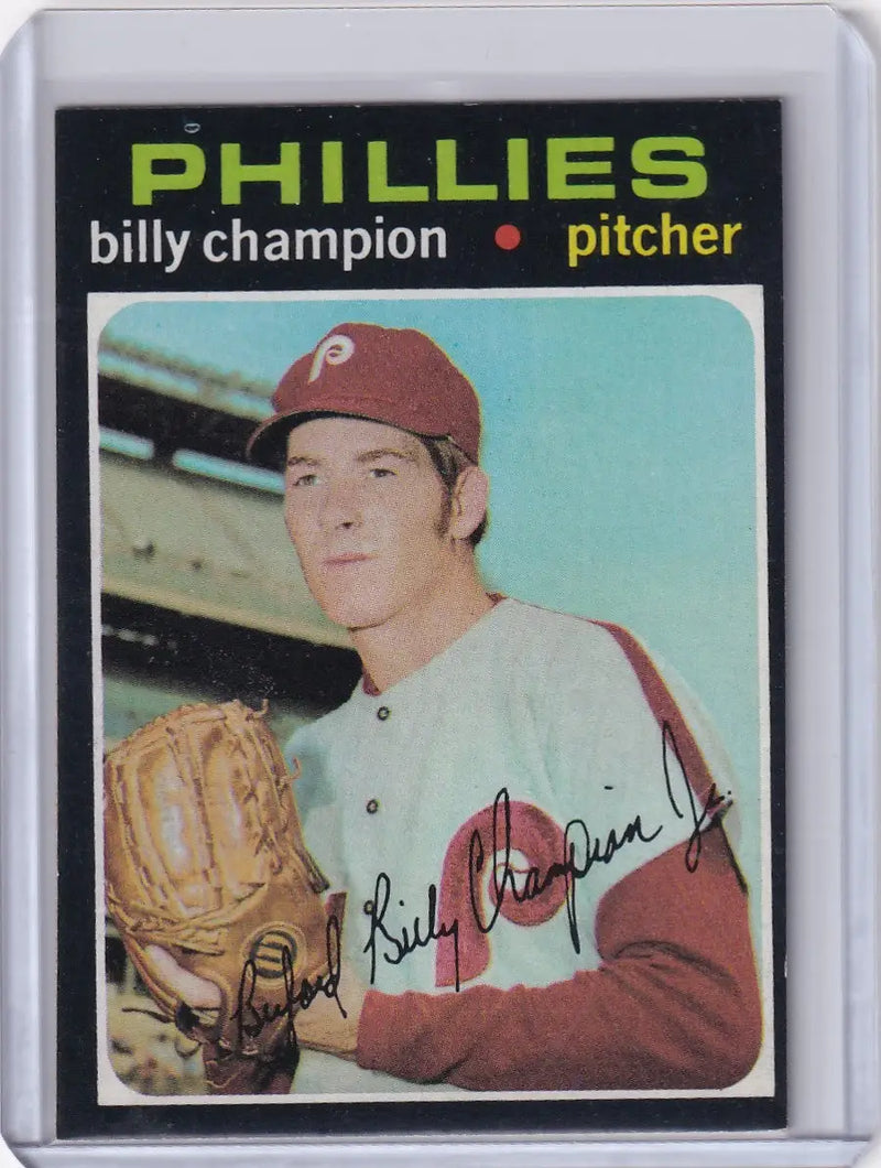1971 Topps Baseball #323 Billy Champion - Philadelphia Phillies