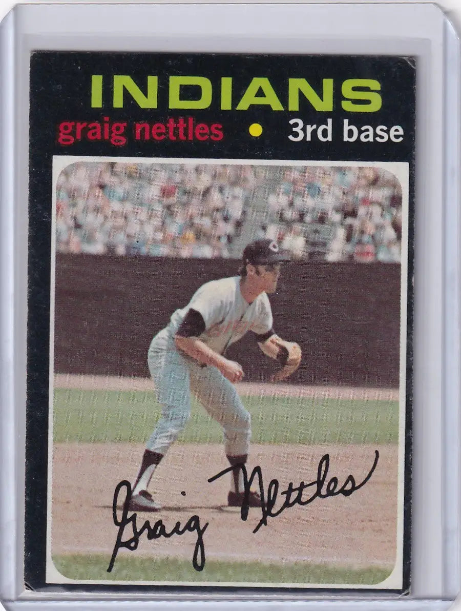 1971 Topps Baseball card of Graig Nettles, Cleveland Indians third baseman