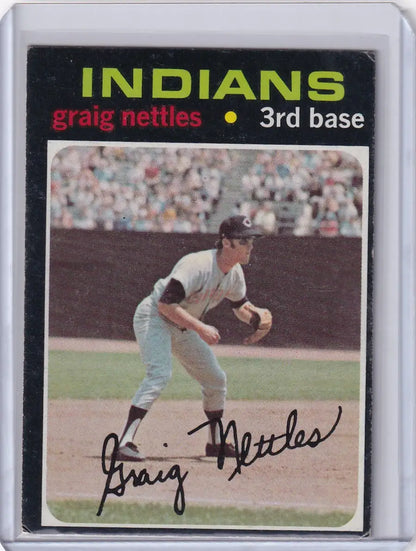 1971 Topps Baseball card of Graig Nettles, Cleveland Indians third baseman