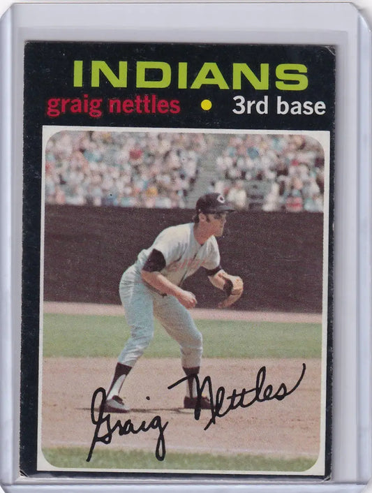 1971 Topps Baseball card of Graig Nettles, Cleveland Indians third baseman