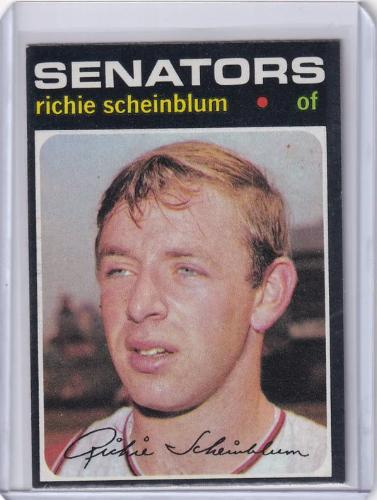 1971 Topps Baseball #326 Richie Scheinblum - Washington Senators - Baseball Card Single