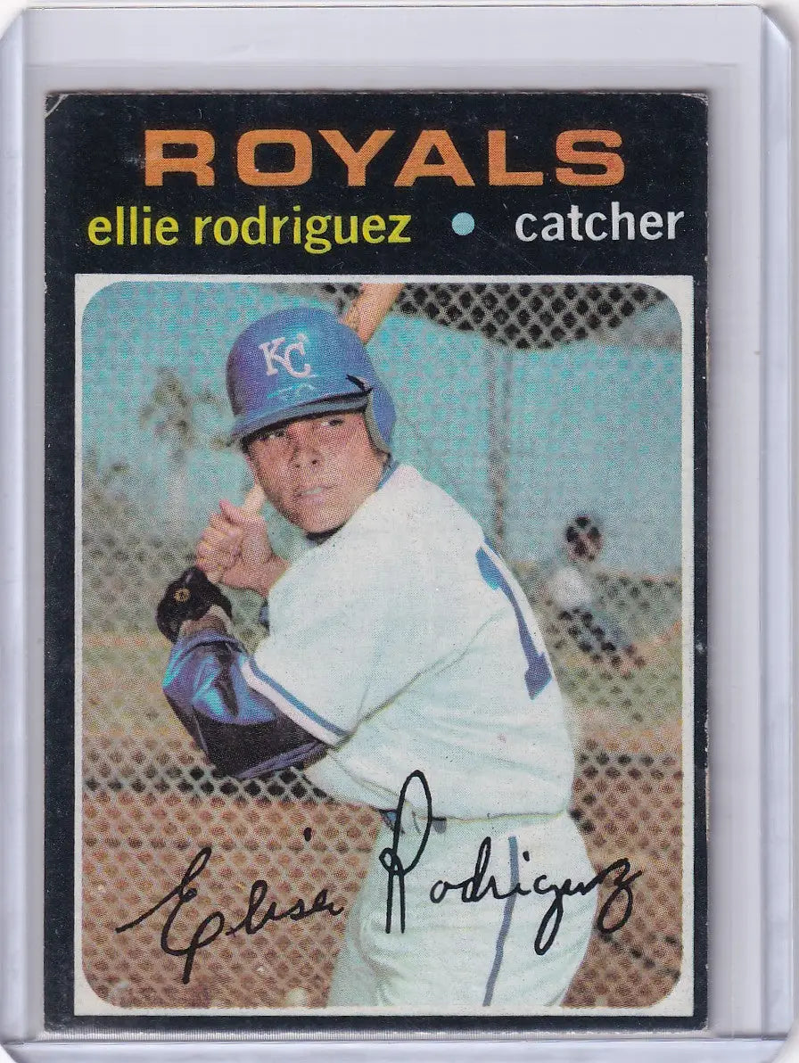 1971 Topps Baseball #344 Ellie Rodriguez - Kansas City Royals