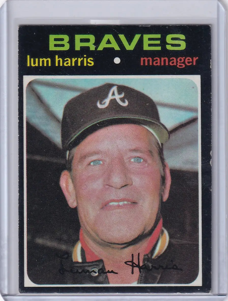 1971 Topps Baseball #346 Lum Harris - Atlanta Braves