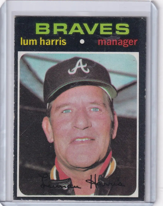 1971 Topps Baseball #346 Lum Harris - Atlanta Braves - Baseball Card Single