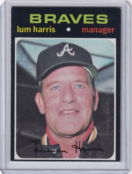 1971 Topps Baseball #346 Lum Harris - Atlanta Braves - Baseball Card Single