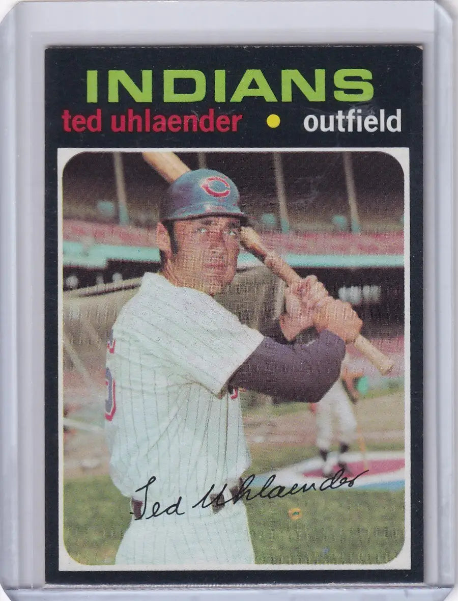 1971 Topps Baseball #347 Ted Uhlaender - Cleveland Indians