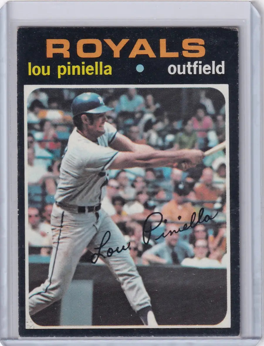 1971 Topps Baseball #35 Lou Piniella - Kansas City Royals - Baseball Card Single