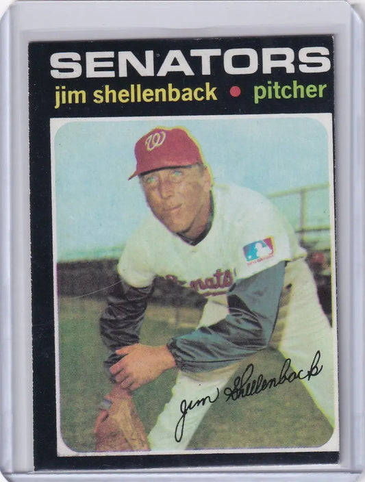 1971 Topps Baseball #351 Jim Shellenback - Washington Senators - Baseball Card Single