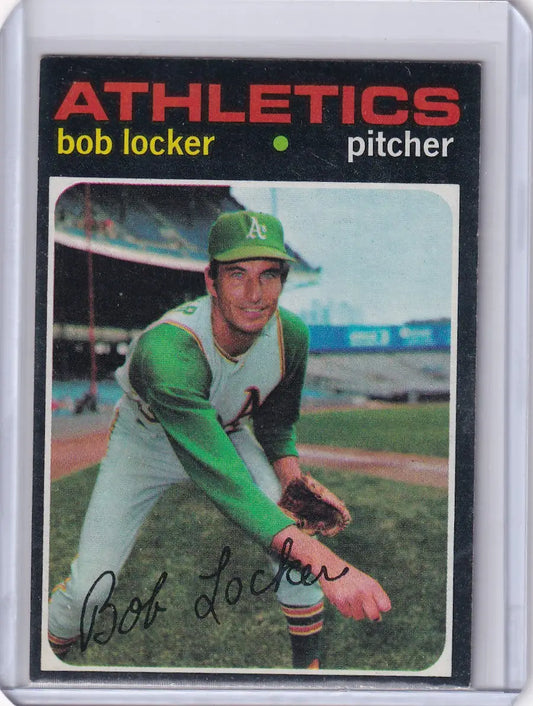 1971 Topps Baseball #356 Bob Locker - Oakland Athletics - Baseball Card Single