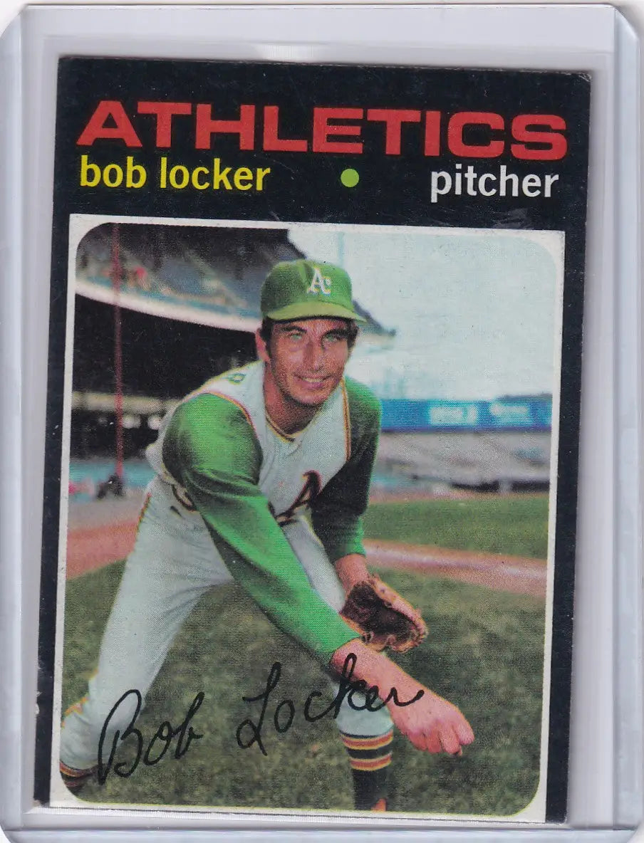 1971 Topps Baseball #356 Bob Locker - Oakland Athletics