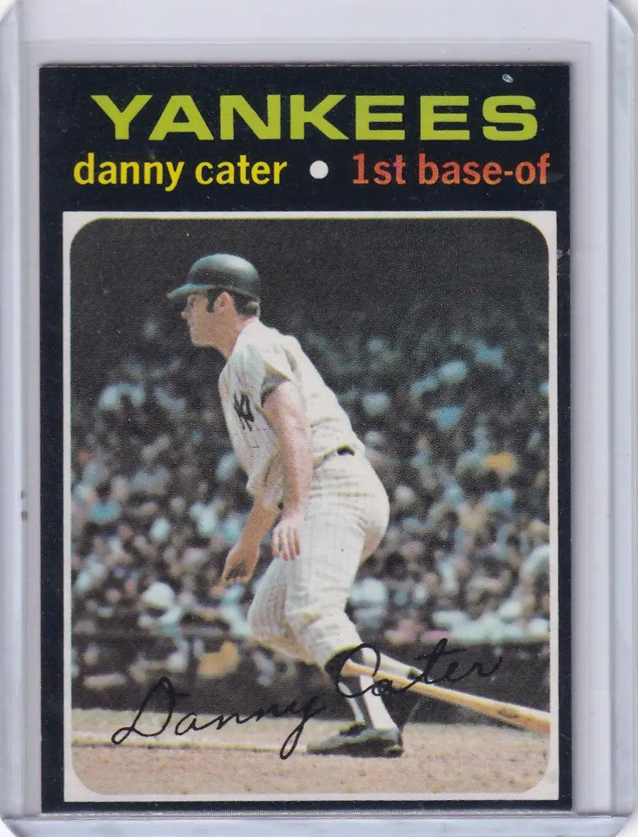 1971 Topps Baseball Danny Cater card featuring New York Yankees player