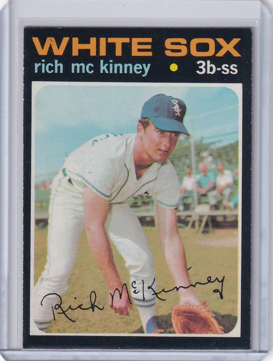 1971 Topps Baseball #37 Rich McKinney - Chicago White Sox RC - Baseball Card Single