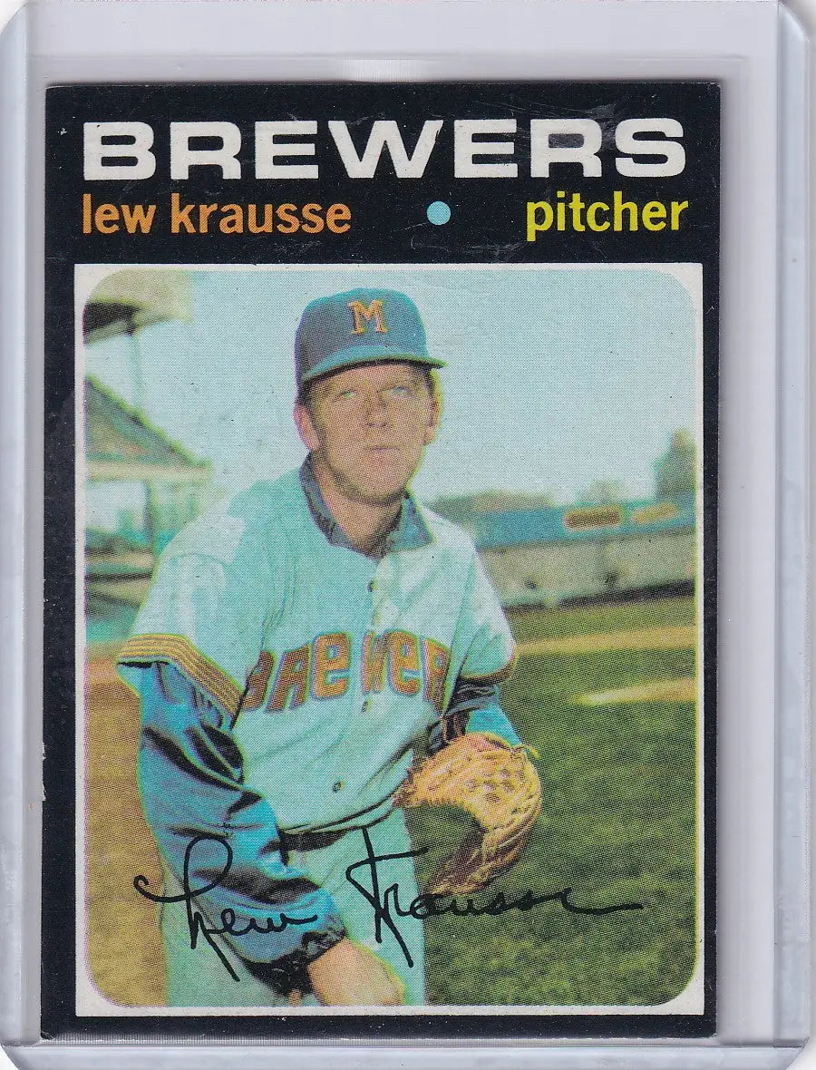 1971 Topps Baseball #372 Lew Krausse - Milwaukee Brewers