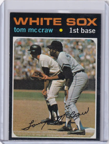 Tom McCraw in action for the Chicago White Sox on 1971 Topps Baseball card #373