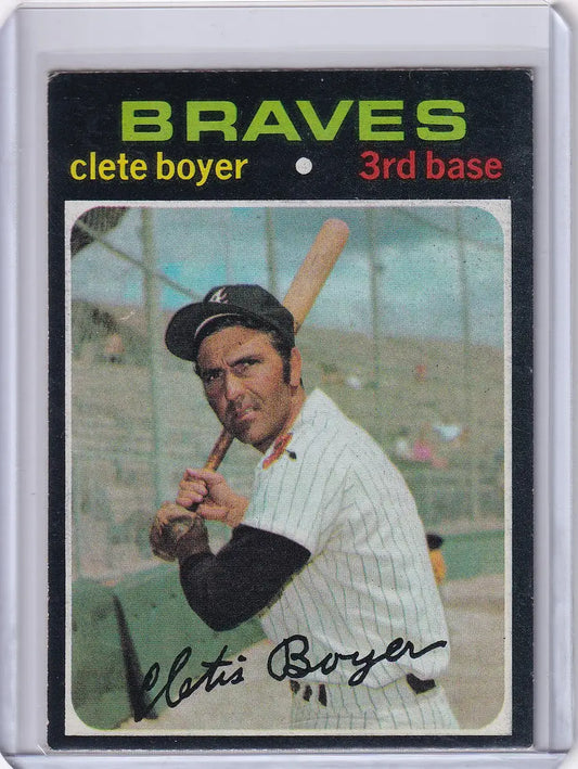 1971 Topps Baseball #374 Clete Boyer - Atlanta Braves - Baseball Card Single