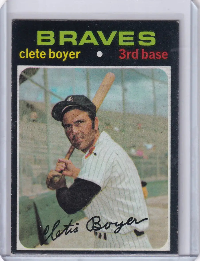 1971 Topps Baseball #374 Clete Boyer - Atlanta Braves - Baseball Card Single
