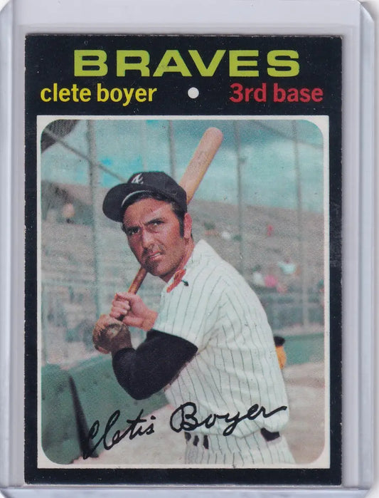 1971 Topps Baseball #374 Clete Boyer - Atlanta Braves - Baseball Card Single