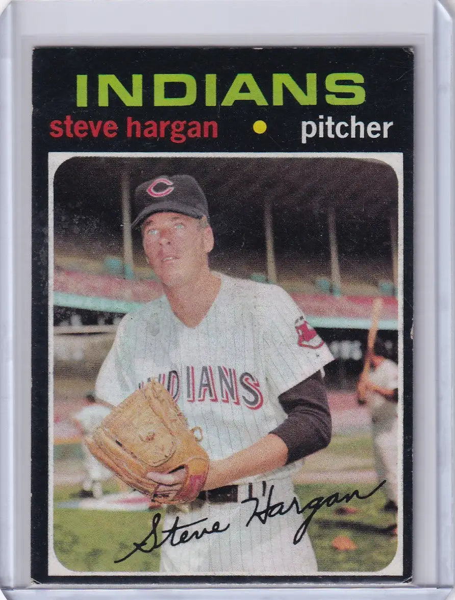 1971 Topps Baseball #375 Steve Hargan - Cleveland Indians