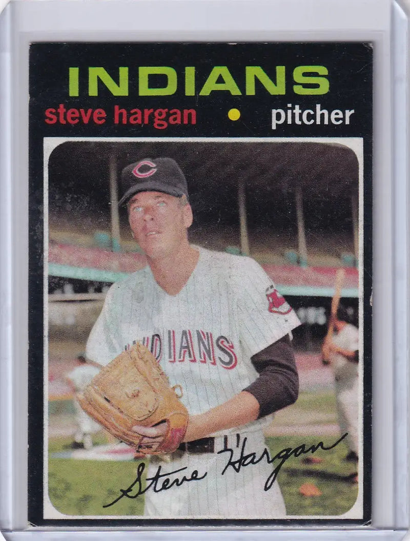 1971 Topps Baseball #375 Steve Hargan - Cleveland Indians