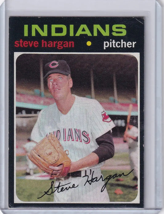 1971 Topps Baseball #375 Steve Hargan - Cleveland Indians - Baseball Card Single