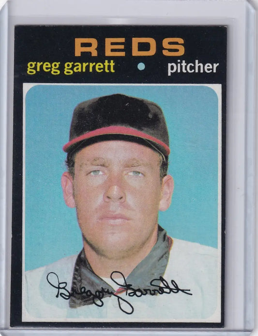 1971 Topps Baseball #377 Greg Garrett - Cincinnati Reds - Baseball Card Single