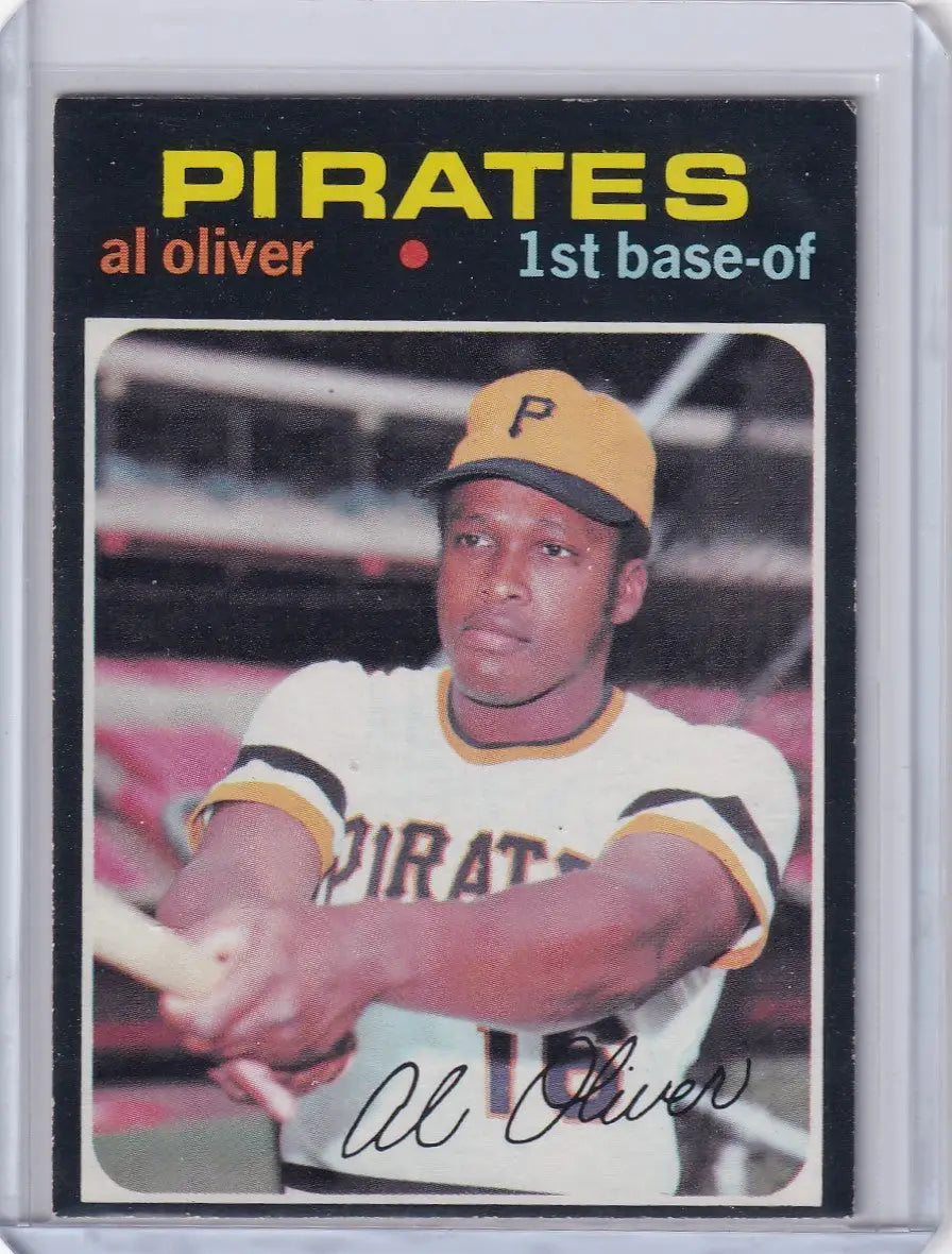 Vintage Topps Baseball card featuring Al Oliver of the Pittsburgh Pirates team