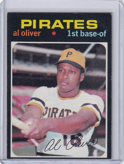 Vintage Topps Baseball card featuring Al Oliver of the Pittsburgh Pirates team