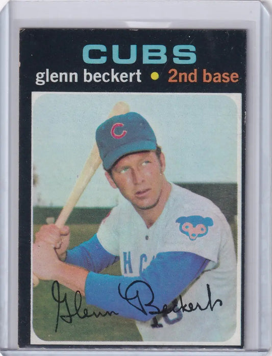 1971 Topps Baseball #390 Glenn Beckert - Chicago Cubs - Baseball Card Single