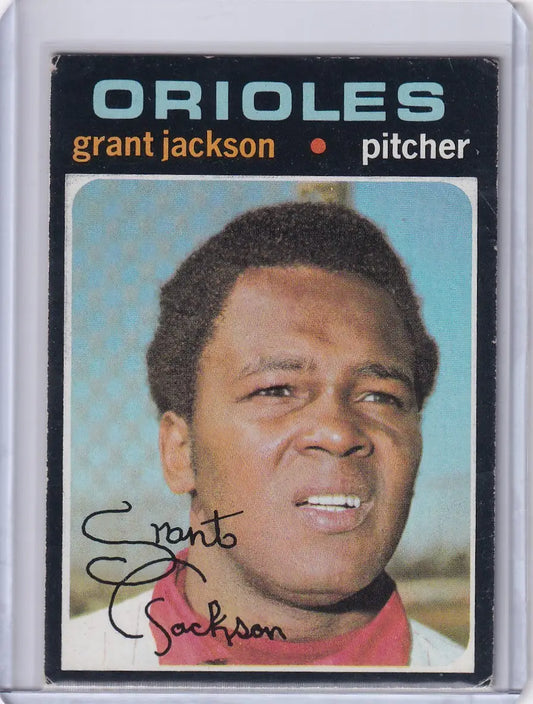 1971 Topps Baseball #392 Grant Jackson - Baltimore Orioles - Baseball Card Single