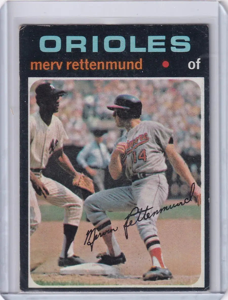 1971 Topps Baseball #393 Merv Rettenmund - Baltimore Orioles