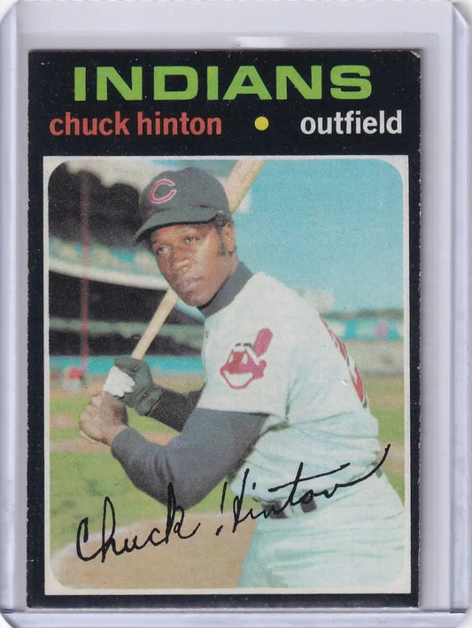 1971 Topps Baseball #429 Chuck Hinton - Cleveland Indians - Baseball Card Single