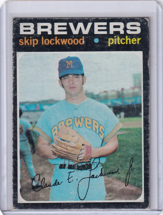 1971 Topps Baseball #433 Skip Lockwood - Milwaukee Brewers - Baseball Card Single