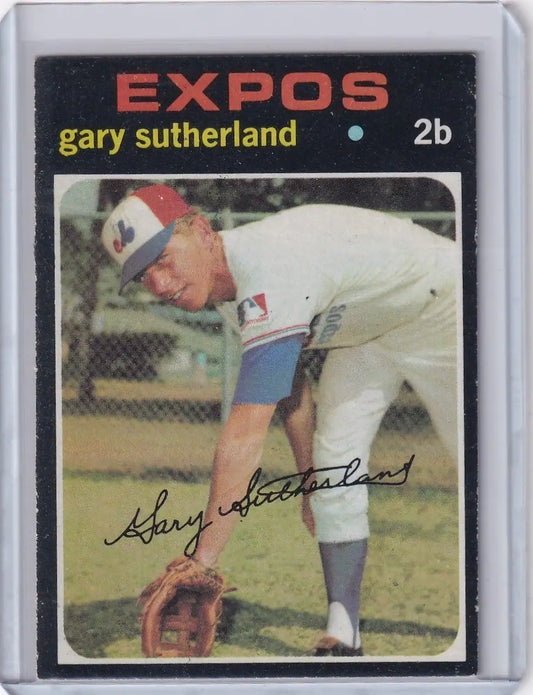 1971 Topps Baseball #434 Gary Sutherland - Montreal Expos - Baseball Card Single