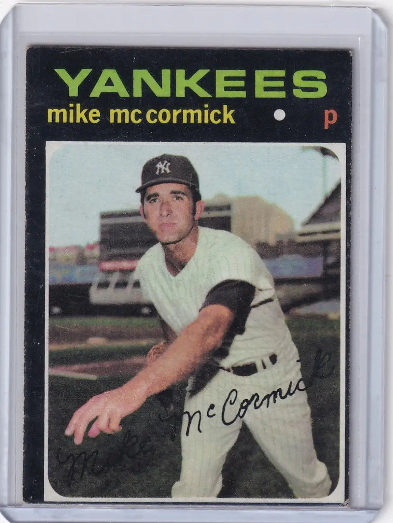 1971 Topps Baseball #438 Mike McCormick - New York Yankees