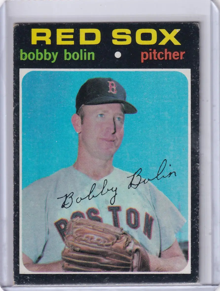 1971 Topps Baseball #446 Bobby Bolin Boston Red Sox pitcher card for collectors