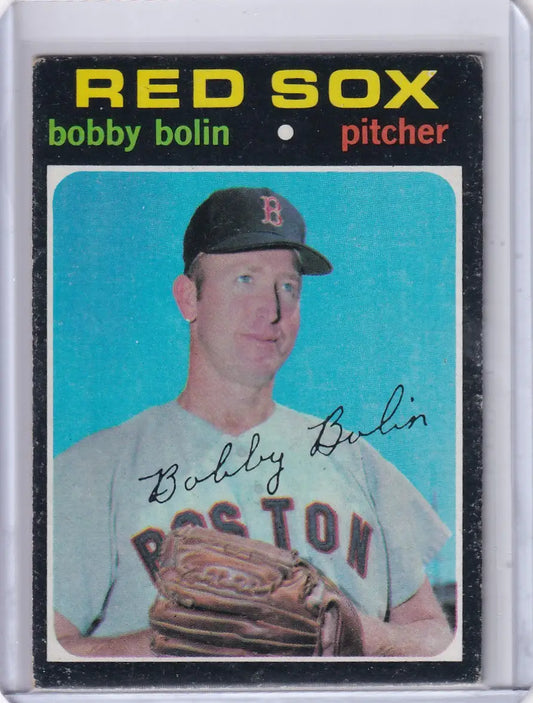 1971 Topps Baseball #446 Bobby Bolin Boston Red Sox pitcher card for collectors