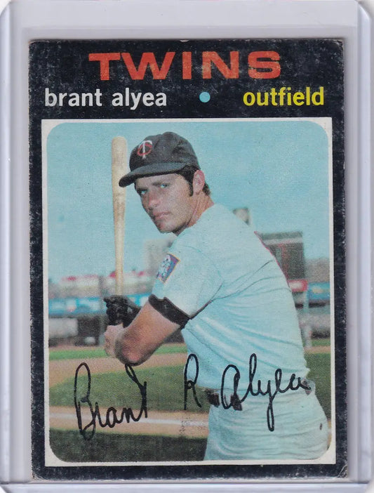1971 Topps Baseball card of Brant Alyea, Minnesota Twins outfielder
