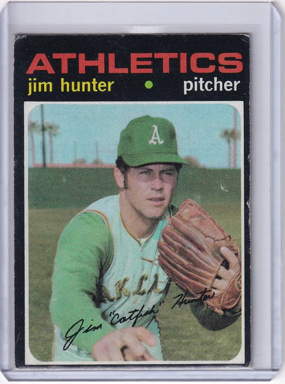 Jim Hunter 1971 Topps Baseball card featuring the Oakland Athletics player