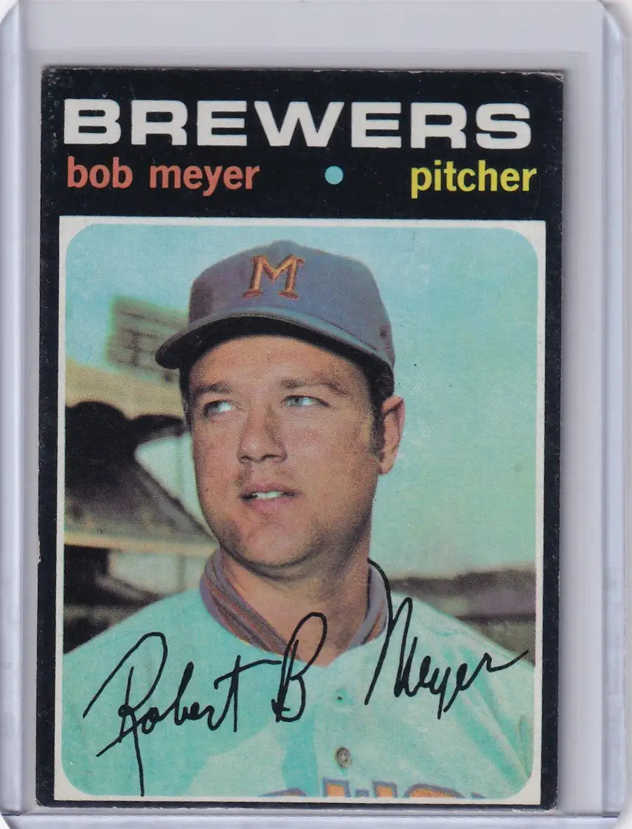 1971 Topps Baseball #456 Bob Meyer - Milwaukee Brewers