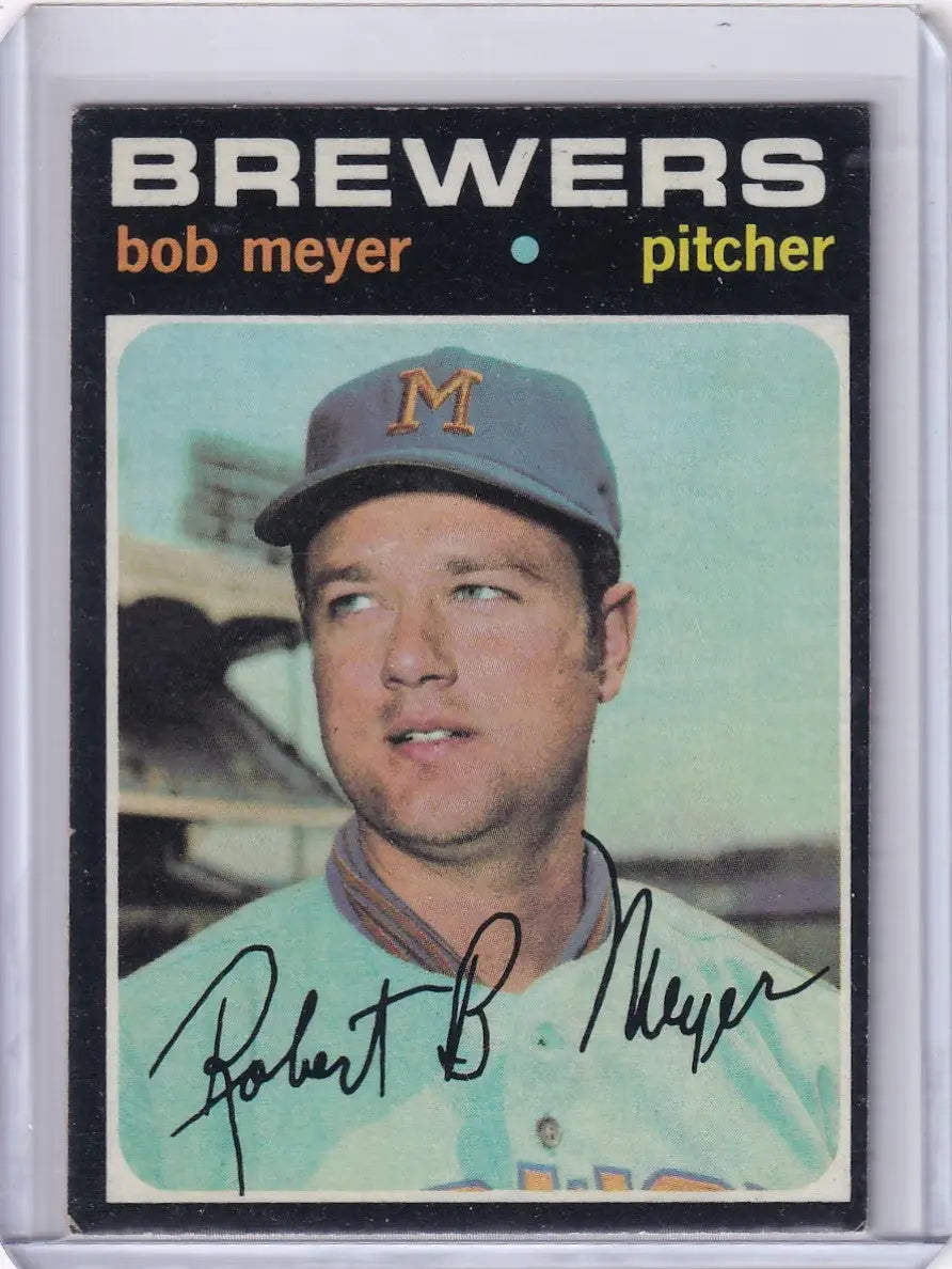 1971 Topps Baseball #456 Bob Meyer - Milwaukee Brewers