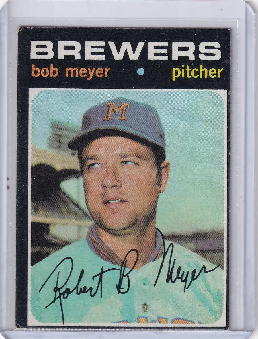 1971 Topps Baseball #456 Bob Meyer - Milwaukee Brewers